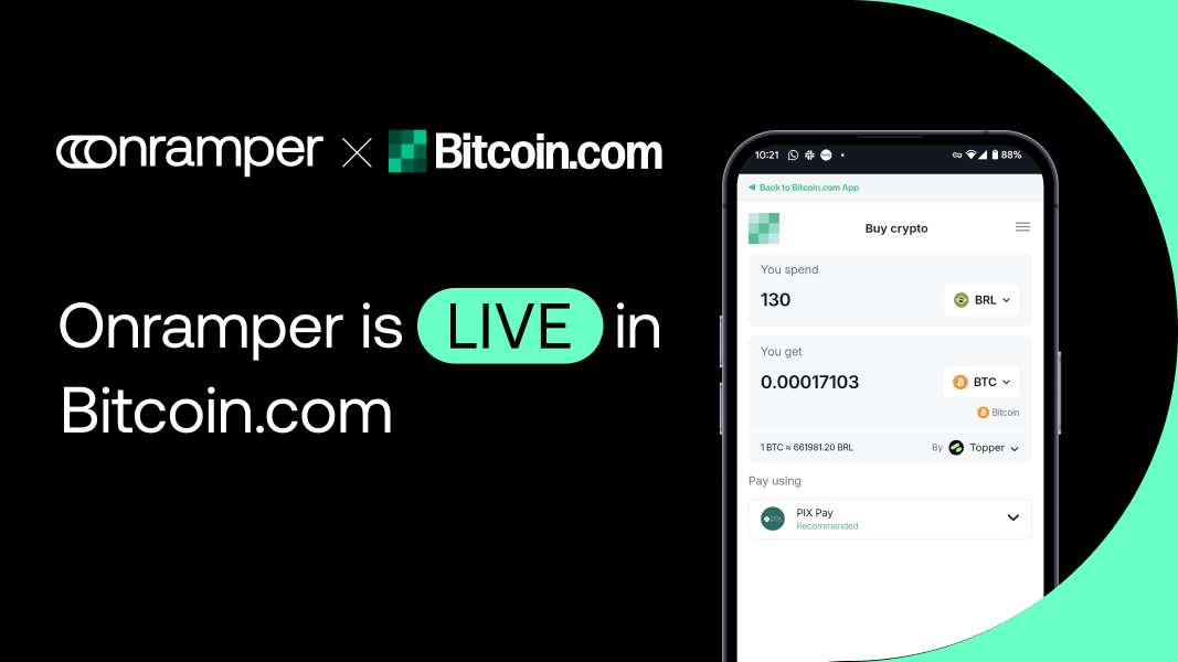 Bitcoin.com partners exclusively with Onramper for global APMs